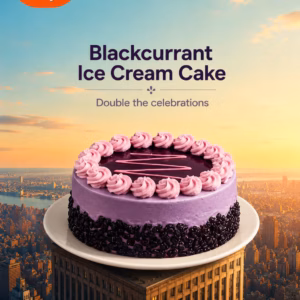 Blackurrent ice cream cake