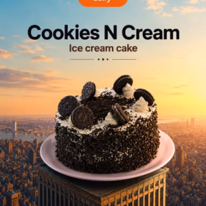 Cookie and cream ice cream cake